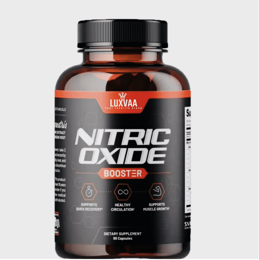 Nitric Oxide Booster with L-Arginine, L-Citrulline, Beta Alanine, AAKG - Non-GMO, Gluten-Free, Vegan - Pre-Workout Supplement for Muscle Growth, Stamina, Energy, Pumps, Vascularity -