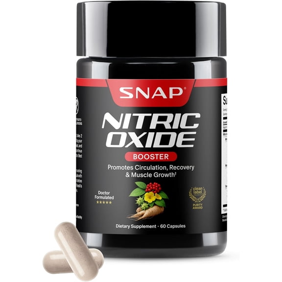 Snap Supplements Vital Amino Acids Nitric Oxide 1500mg | Muscle & Energy Support