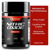 Nitric Oxide Booster Snap Supplements - Pre Workout, Muscle Builder, 60 Capsules
