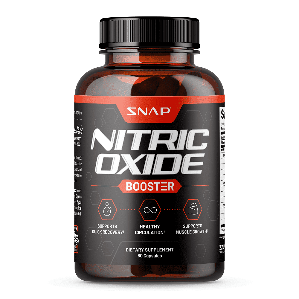 Nitric Oxide Booster Snap Supplements Pre Workout, Muscle Builder, 60