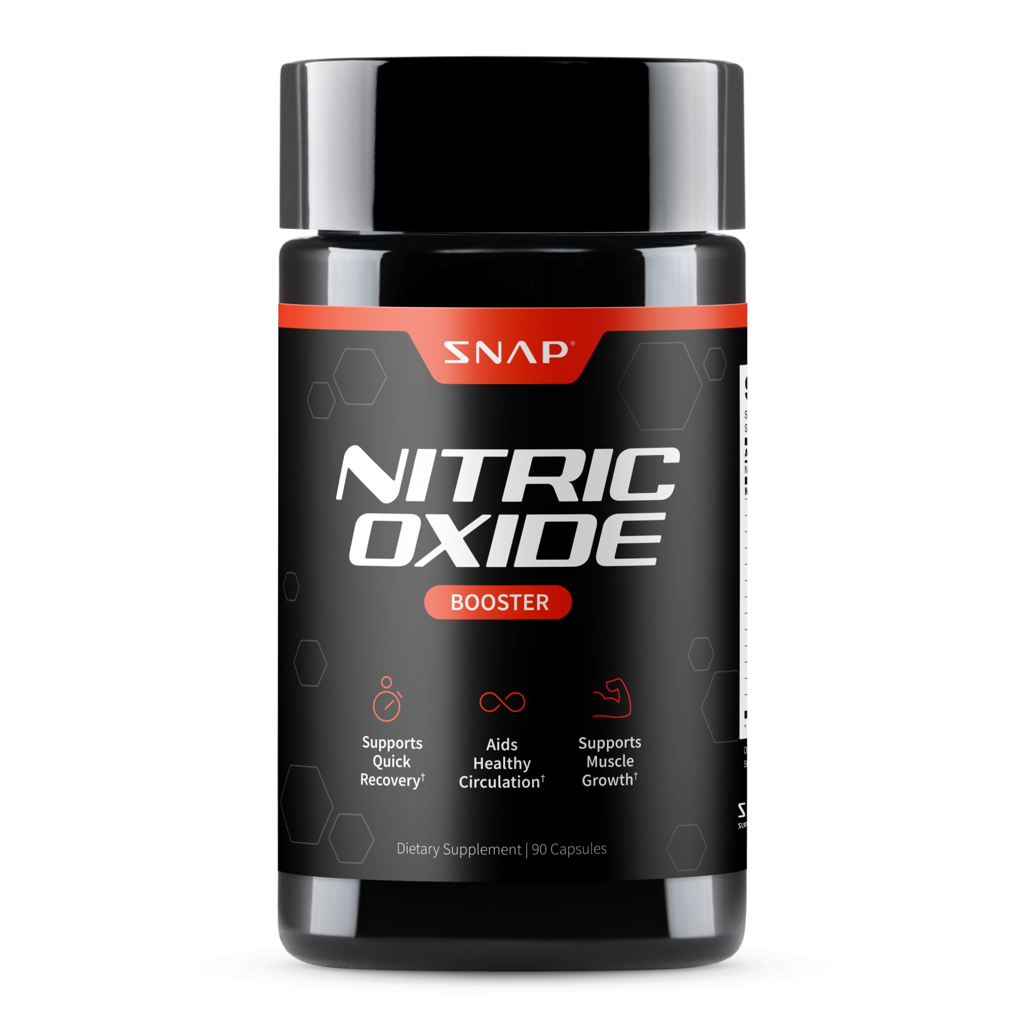 Nitric Oxide Booster Snap Supplements - Pre Workout, Muscle Builder, L Arginine L Citrulline Formula - 90 Capsules