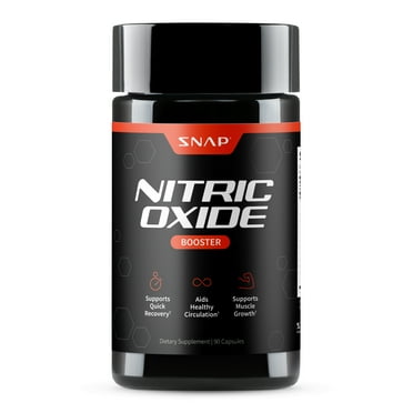 Nitric Oxide Booster Snap Supplements - Pre Workout, Muscle Builder, L Arginine L Citrulline Formula - 90 Capsules
