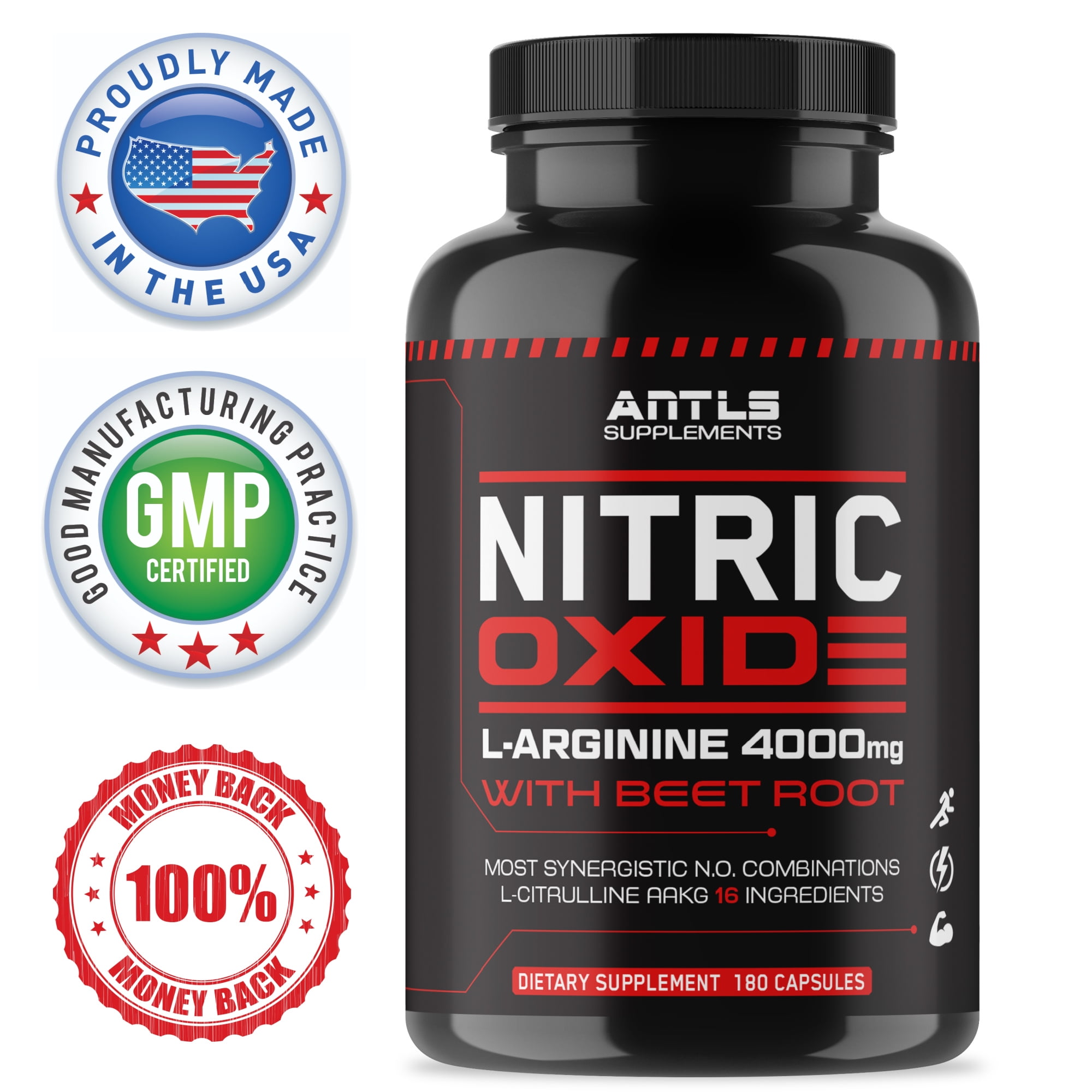 Nitric Oxide LArginine LCitrulline Pre Workout+Testosterone Booster
