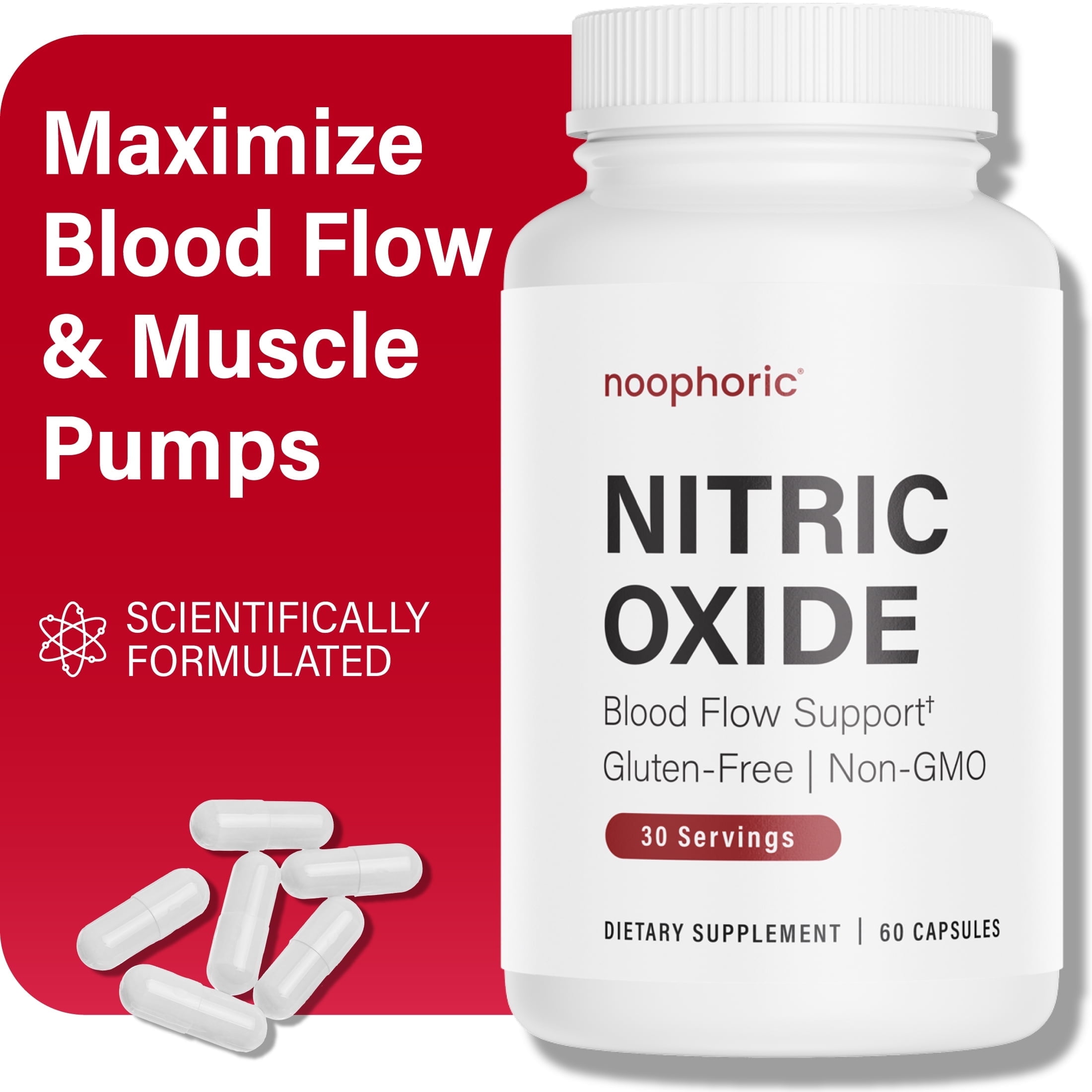 Walmart exclusive discounts  Noophoric Nitric Oxide Supplement, L-Citrulline, L-Arginine, Beta Alanine, 60 Capsules
