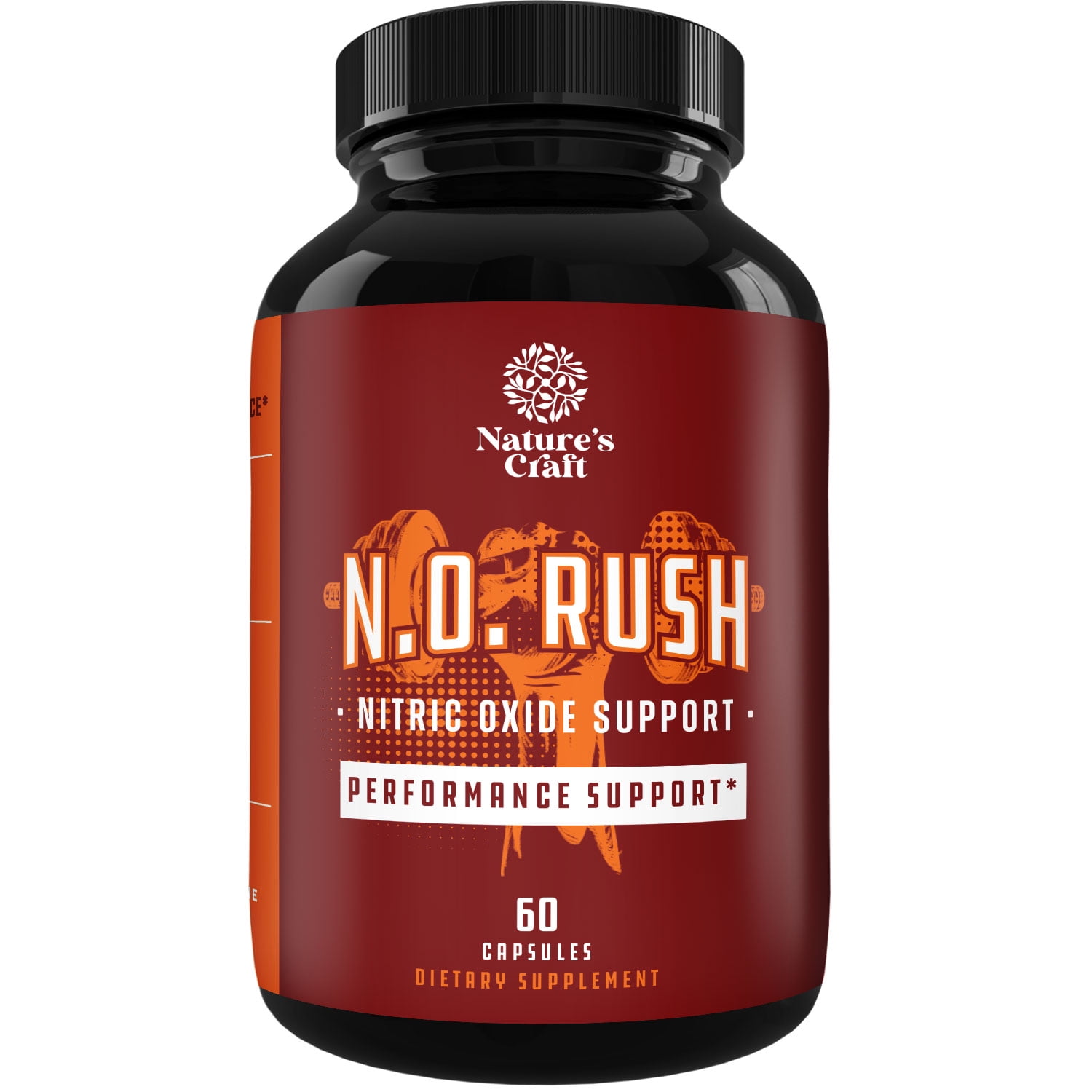 Nitric Oxide Supplement Support Pills - Natures Craft Natural Workout Supplement with Niacin Calcium