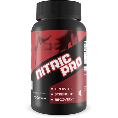 Nitric Pro - Nitric Oxide Booster - Supports Longer Staying Power - Improves Sexual Health - Enhance Performance and Recovery - 60 Capsules