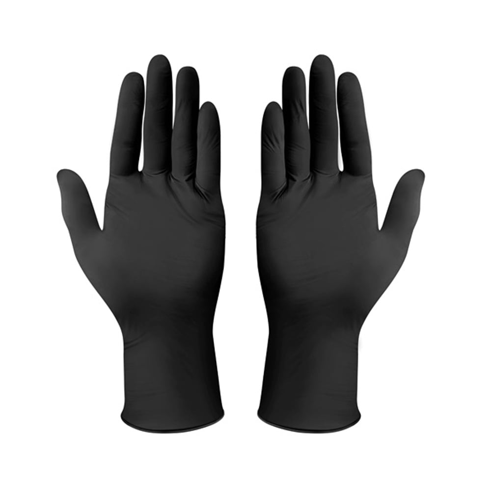 Nitrile Black Disposable Gloves Medium, 100/PK,Pack of 6