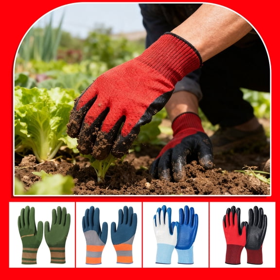 Nitrile Dipped Safety Work Gloves, Abrasion Resistant and Puncture Resistant Protective Hand Support for Mechanical Construction Site, Breathable Anti Slip Industry Apparel