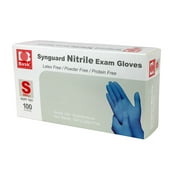 Nitrile Exam Gloves, Latex-Free, Blue, Small, Each 100 pieces per box