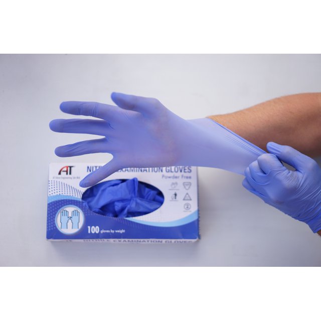 Nitrile Exam Gloves Medical Grade, Powder Free, Food Safe, Blue Color