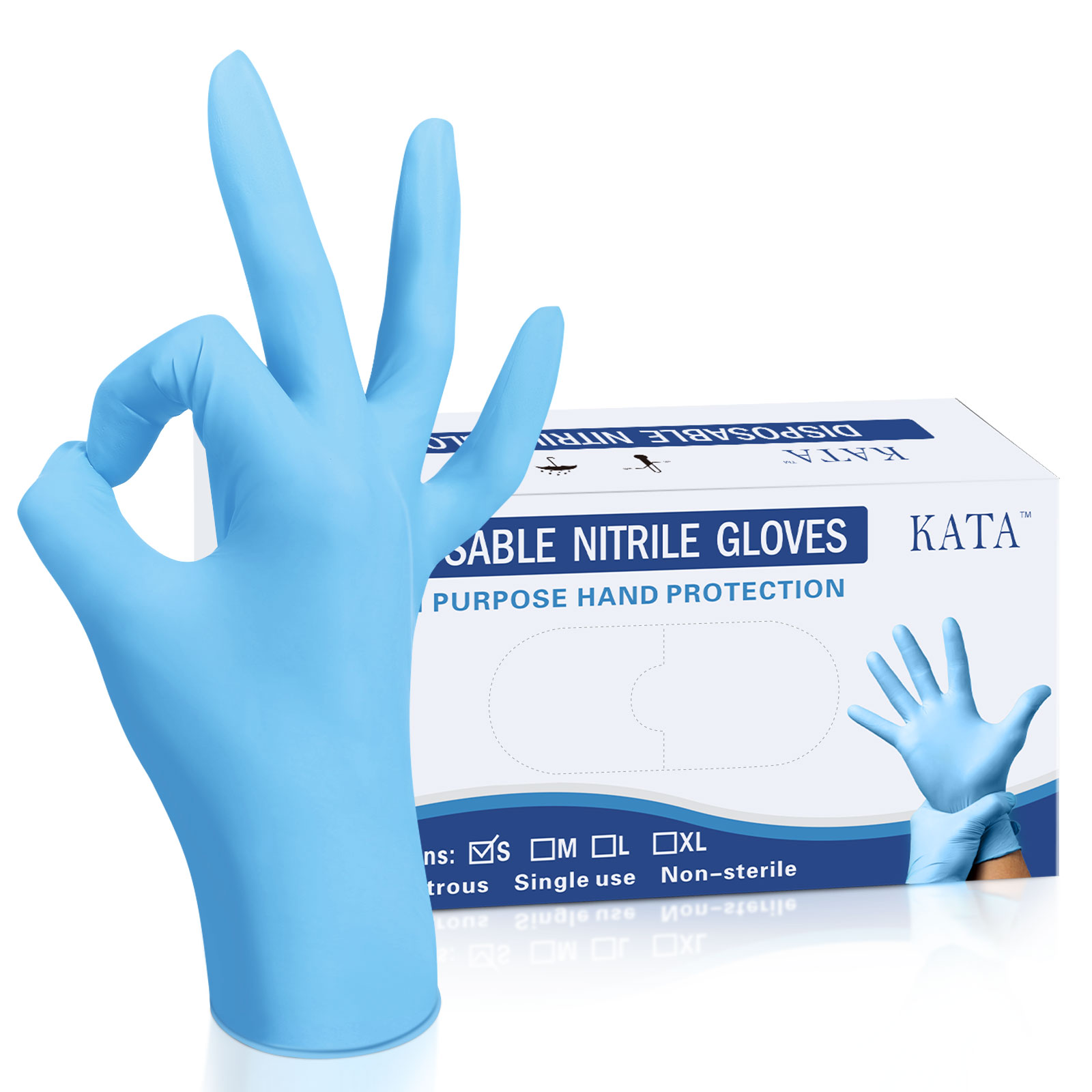 1000-Count Box Of M Size Nitrile Exam Gloves - 3.5 Mil, Powder-Free, Medical Grade