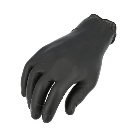 PackagingSuppliesByMail Nitrile Gloves, Latex-Free Disposable Gloves, Powder Free, 6 Mil, Black, Size X-Large, 36000 Pack