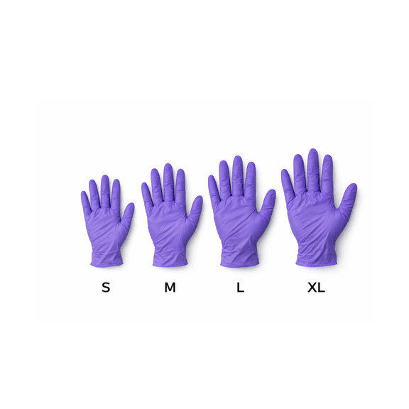 Nitrile Examination Gloves (Non Sterile) (PurpleSmall100/Box)
