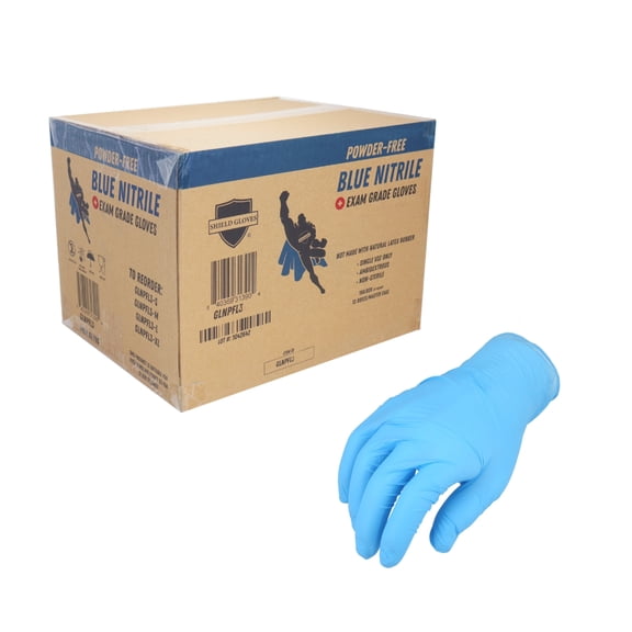 SSBM Finger Texture 3 Mil Industrial Strong & Durable Nitrile Gloves Small Blue 2000 Pcs use for Labs, Food Handling
