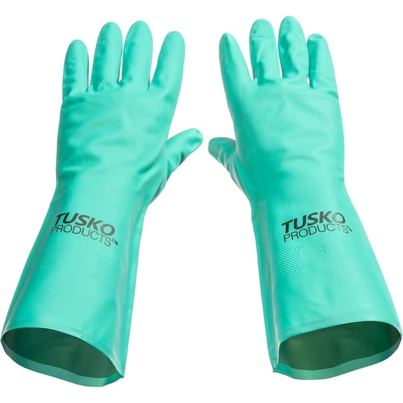 Nitrile Rubber Cleaning Gloves Latex Free Vinyl Free Reusable Extra Extra Large 2X-Large 12 Pairs