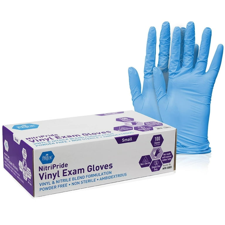 Nitrile Vinyl Exam Gloves Small 100pc