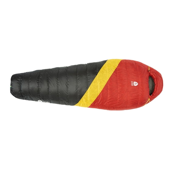 Sierra Designs Nitro UL 20 Sleeping Bag 800 DriDown, Red/Yellow/Peat, Regular