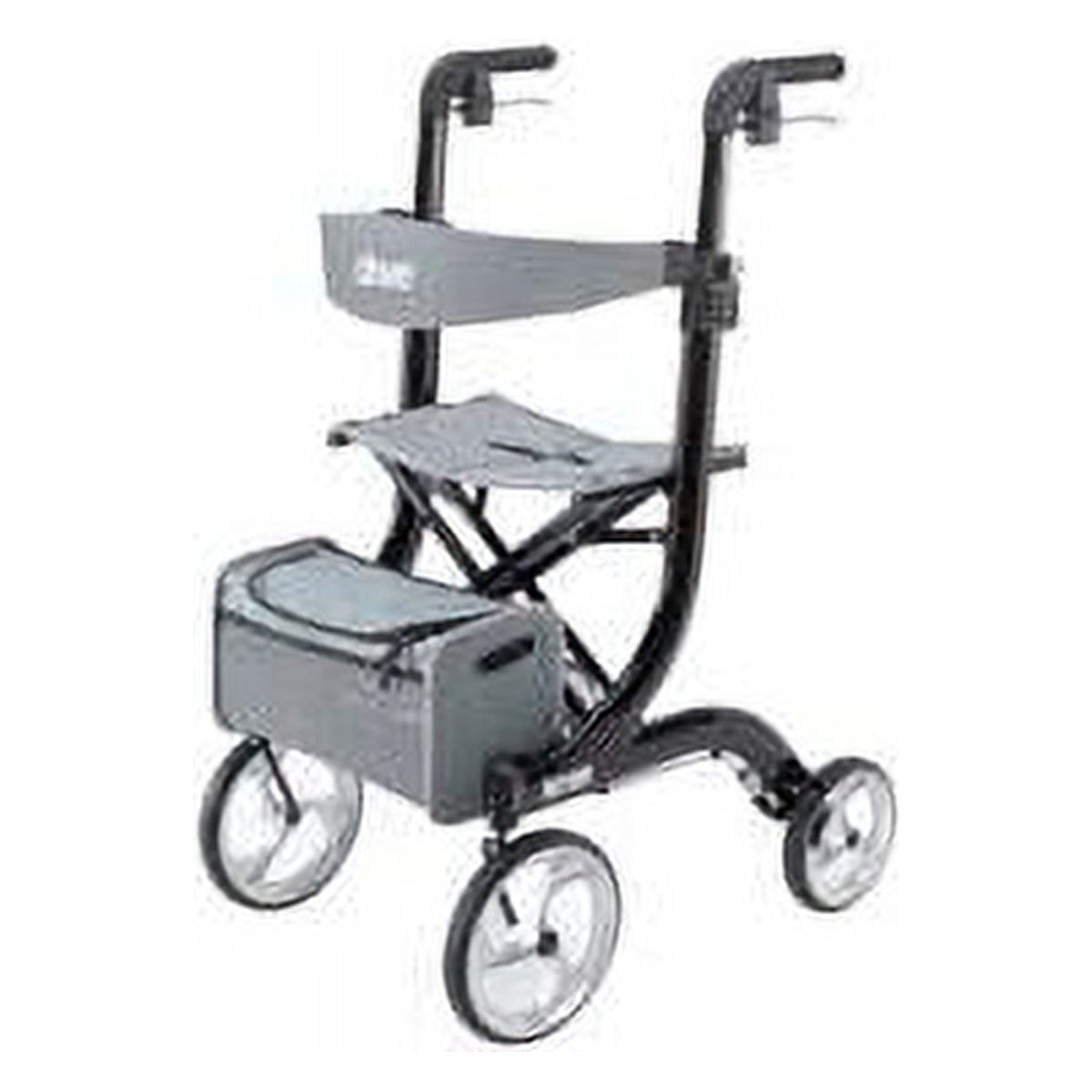 Nitro Aluminum Rollator, Tall Height, 10" Casters, Black Frame Part No