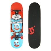 Hyper Toy Company, Nitro Circus Skateboard, 31 in. x 7.75 in., 9-Ply Maple, Red, 53 mm, 90A PU Wheels