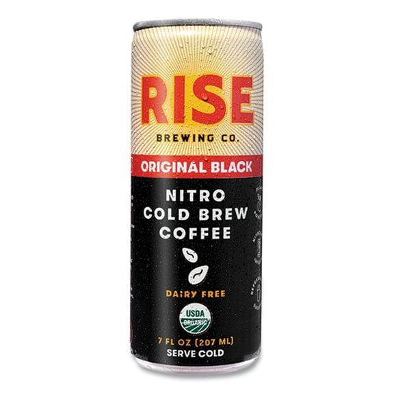 Nitro Cold Brew Latte, Original Black, 7 oz Can, 12/Carton | Bundle of 2 Cartons
