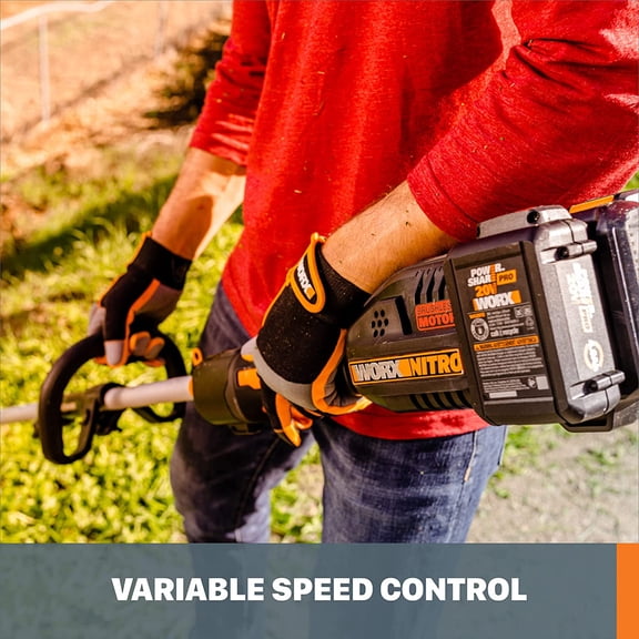 Nitro Cordless String Trimmer 15 Inch Electric Weed Eater with Brushless Motor