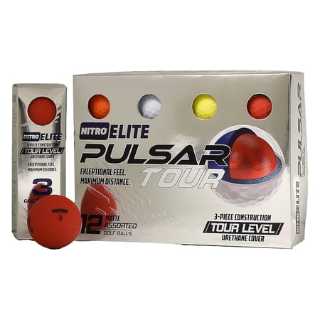 Nitro Elite Pulsar Tour Golf Balls 1-Dozen Assorted