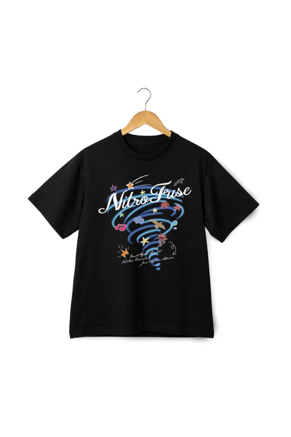 Nitro Fuse Tornado Storm Abstract Artistic Graphic Unisex T-Shirt ,up to size 5XL