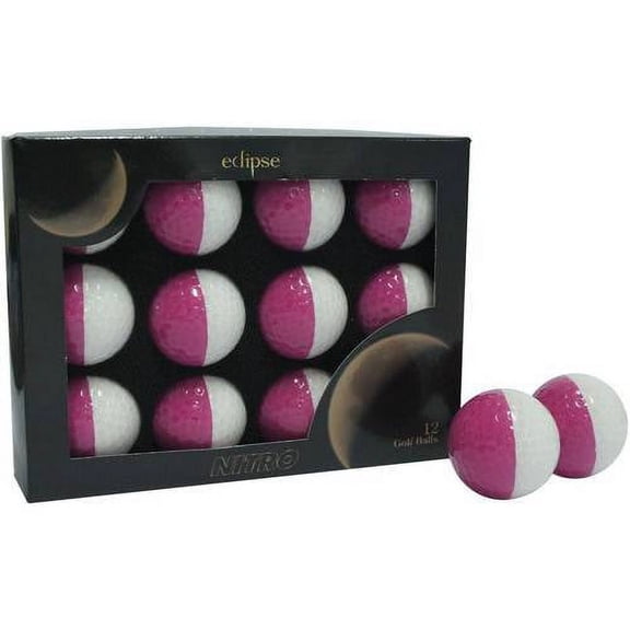 Nitro Golf Eclipse Golf Balls, Assorted Colors, 12 Pack