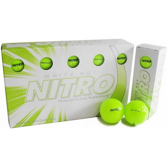 Nitro Golf Golf Balls, Yellow, 15 Pack