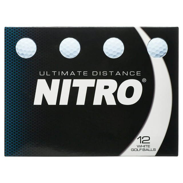 Nitro Golf Ultimate Distance Golf Balls, 12 Pack