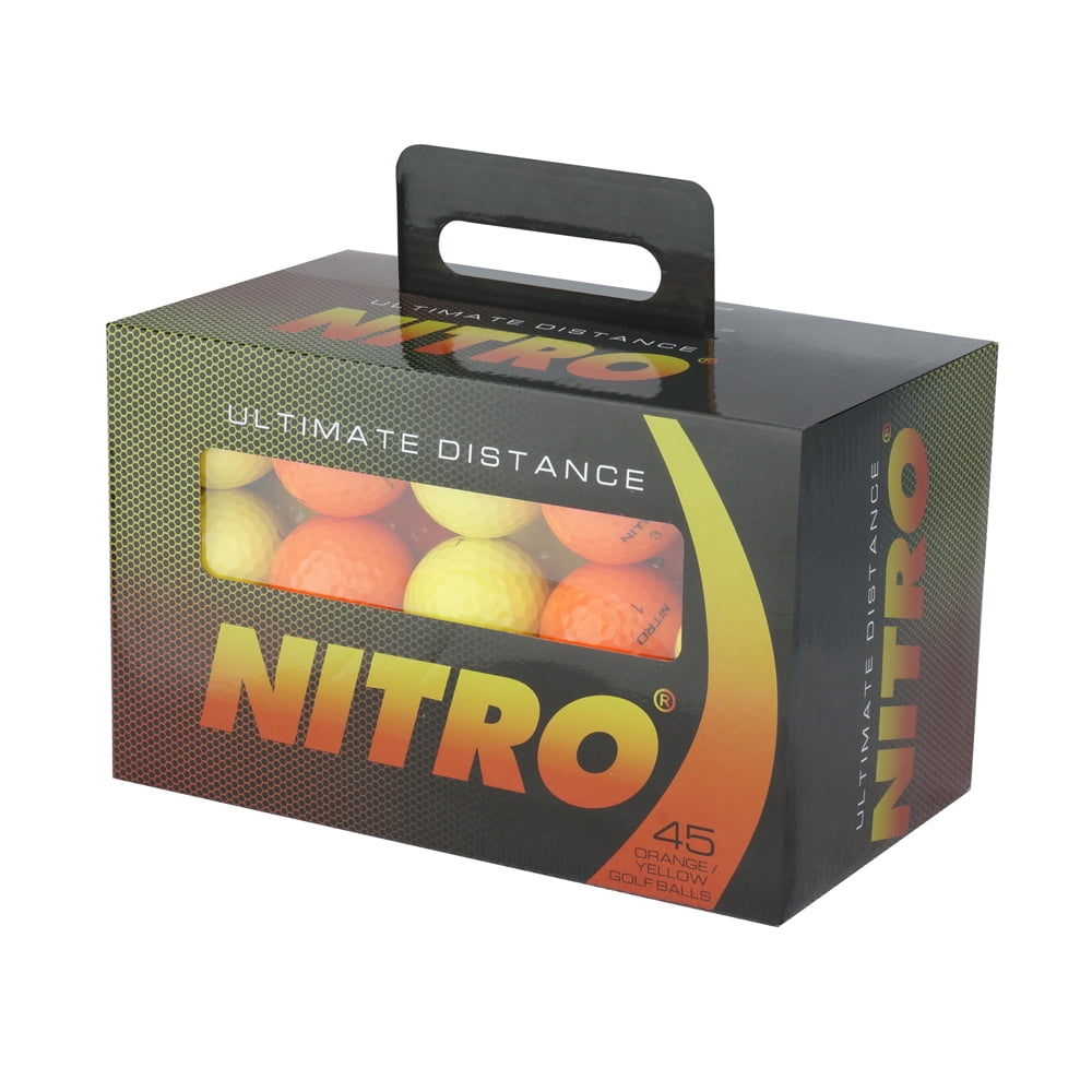 Nitro Golf Ultimate Distance Soft Multi Golf Ball, 45-Pack, Matte