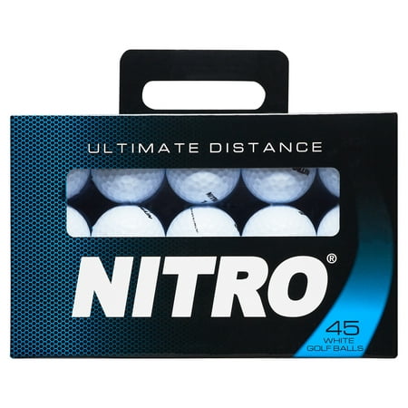 Nitro Golf Ultimate Distance Golf Balls, White, 45 Pack
