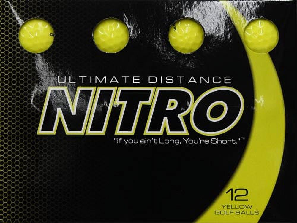Nitro Golf Ultimate Distance Golf Balls, Yellow, 12 Pack - image 1 of 9