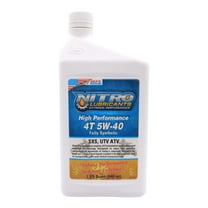 Nitro Lubricants 5W-40 4 Stroke Engine Oil – Semi-Synthetic, 1 Qt – Made in USA