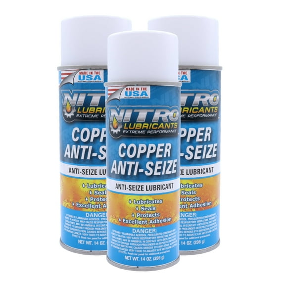 Nitro Lubricants Copper Anti-Seize – 14oz High Temp Lube & Protectant (3-Pack)