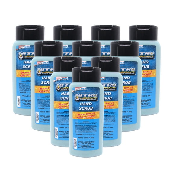 Nitro Lubricants Hand Scrub – Heavy-Duty Industrial Cleaner, 400 ml (10-Pack)