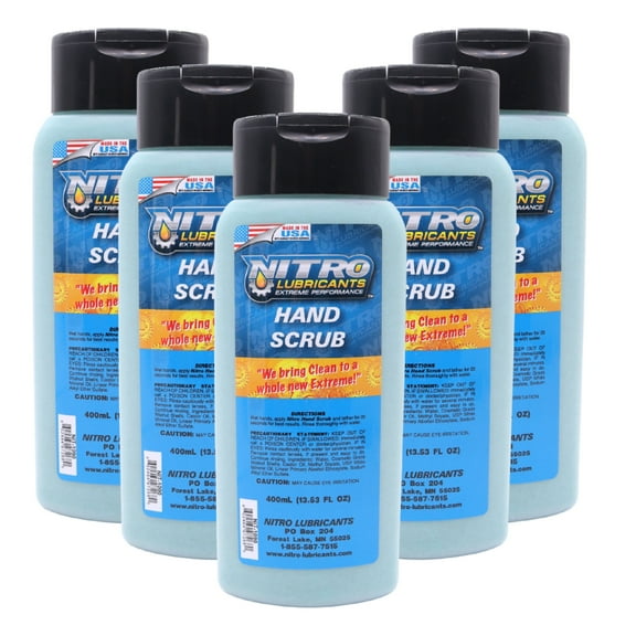 Nitro Lubricants Hand Scrub – Heavy-Duty Industrial Cleaner, 400 ml (5-Pack)