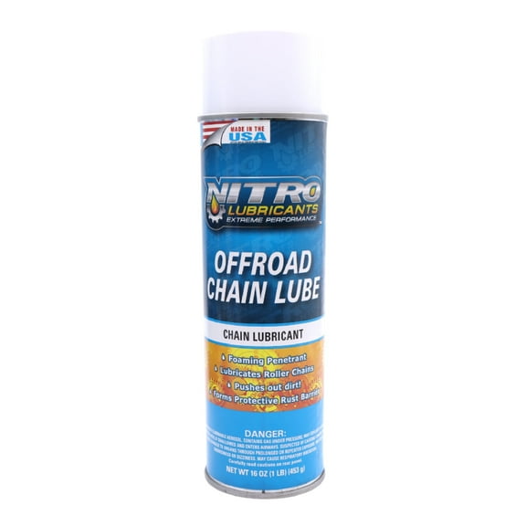 Nitro Lubricants Off-Road Chain Lube – Thick Foam, 12oz – Made in USA