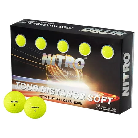 Nitro Tour Distance Soft Golf Balls [15-Ball]