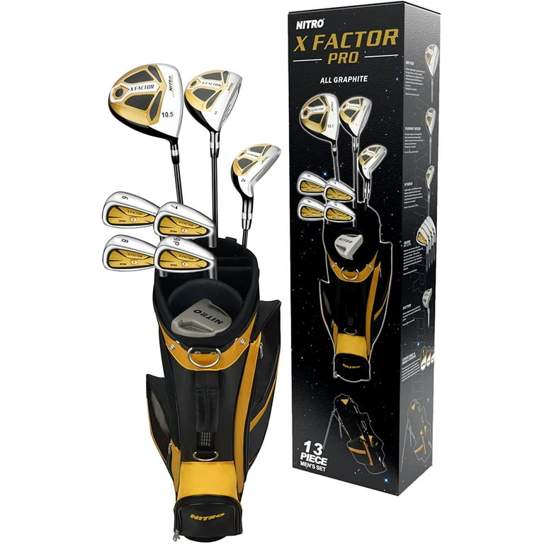 Nitro X Factor 13 Piece Golf Set All Graphite Men's, Right Handed