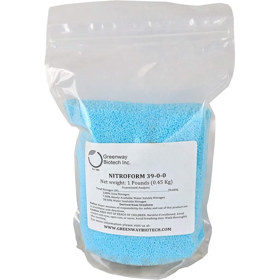 Nitroform 39-0-0 Slow Release Nitrogen Fertilizer"Greenway Biotech Brand" 1 Pound