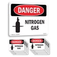 thumbnail image 1 of Nitrogen Gas OSHA Danger Aluminum Sign 18 Inch x 12 Inch - 10 Pack, 1 of 8