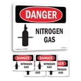 thumbnail image 1 of Nitrogen Gas OSHA Danger Rigid Plastic Sign 18 Inch x 12 Inch - 5 Pack, 1 of 8