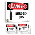 thumbnail image 1 of Nitrogen Gas OSHA Danger Vinyl Decal Label 14 Inch x 10 Inch - 10 Pack, 1 of 6