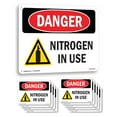 thumbnail image 1 of Nitrogen In Use OSHA Danger Rigid Plastic Sign 14 Inch x 10 Inch - 10 Pack, 1 of 8