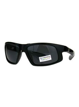 Nitrogen Sport Polarized Dark Lens Black Frame Mens Sunglasses