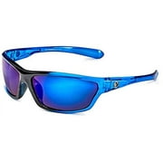 Nitrogen Polarized Wrap Around Sport Sunglasses for Men Women UV400 Sports Sun Glasses Crystal Blue Blue Mirror