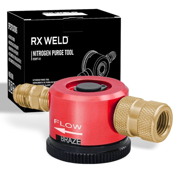 Nitrogen Purge Tool, HVAC Brazing Regulator | 50 PSI inlet for smooth purging & brazing flow. Durable brass.