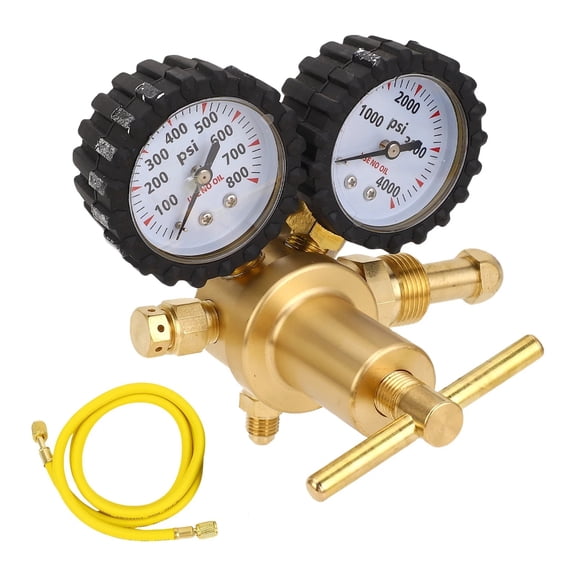 Nitrogen Regulator Valve Accurate Effective Filtration Prevent Wear Brass Inlet Connection Nitrogen