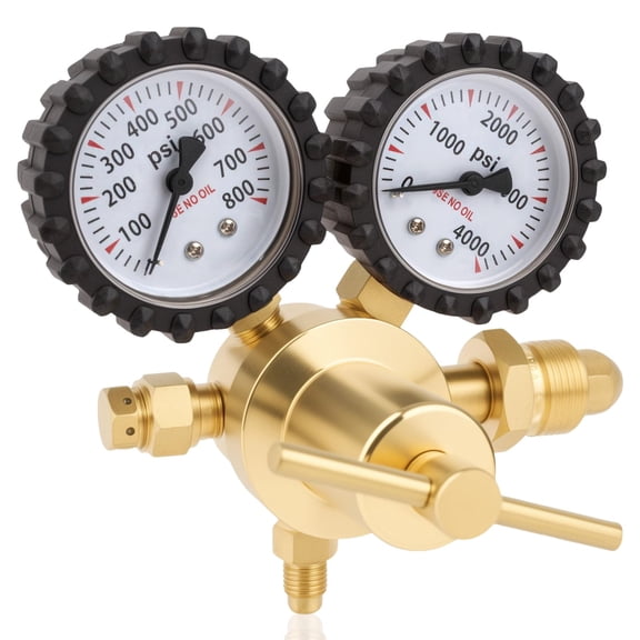 Nitrogen Regulator with CGA580 Inlet 0-600PSI for HVAC Purging Leak Testing Welding